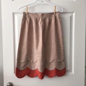 Handmade Scallop Skirt from Vintage Fabric
